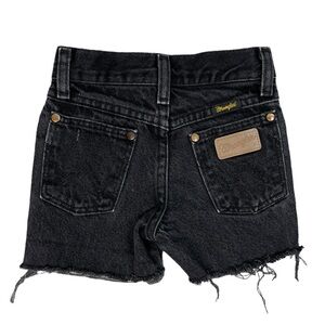 Toddler Wrangler Cut off black denim shorts